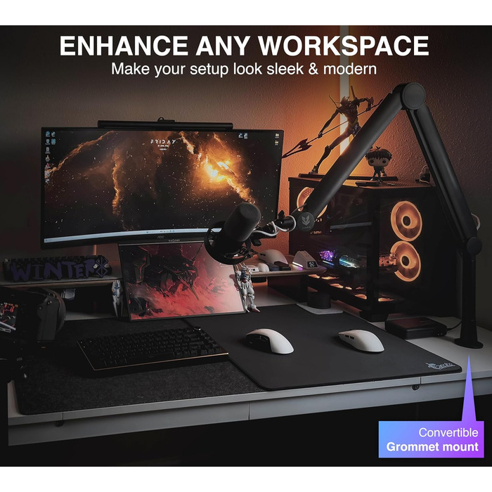 Підставка для мікрофона SENSIC SA-30 настільна з поворотним кріпленням, адаптер 3/8-5/8, універсальна, професійна, чорна