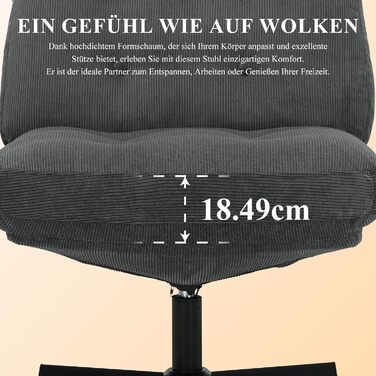 Офісний стіл COLAMY: ергономічне крісло з підлокітниками 3D, регульованою підголівником, для офісу, дому та навчання, чорний (темно-сірий), набір 2 шт.