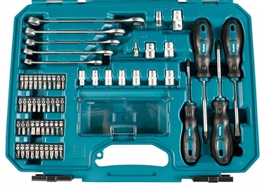 Набір інструментів Makita 87 предметів E-08458: ключі, адаптери, торцеві головки
