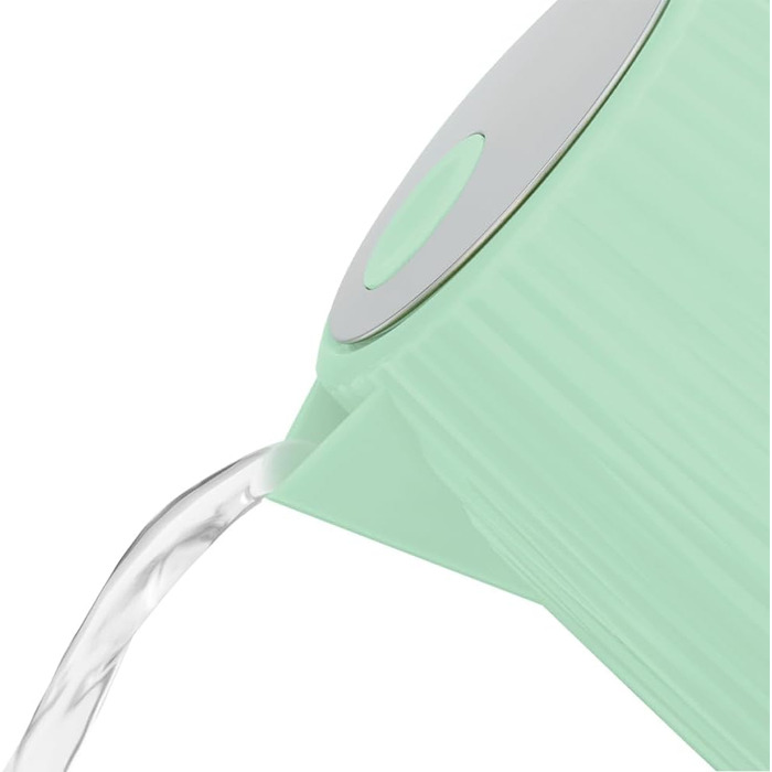 Russell Hobbs Kettle [1.7L 2400W] Eden White, Stainless Steel Accents (removable scale filter, lid opening with a push of a button, water level indicator, illuminated switch, BPA free) Teakettle 27360-70 (Pistachio)