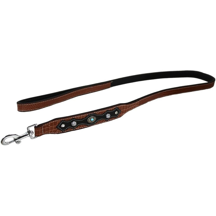 MICHUR Lakota Dog Lead, Leather, Flat Lead, Leather Lead Dog, MATCHES Lakota Collar, Brown, Leather Size (approx.) 150x2.5cm