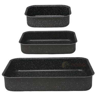 Набір форм для запікання NAMAI (3 шт.) - Алюмінієві форми для лазаньї - Можна мити в посудомийній машині - Зроблено в Італії