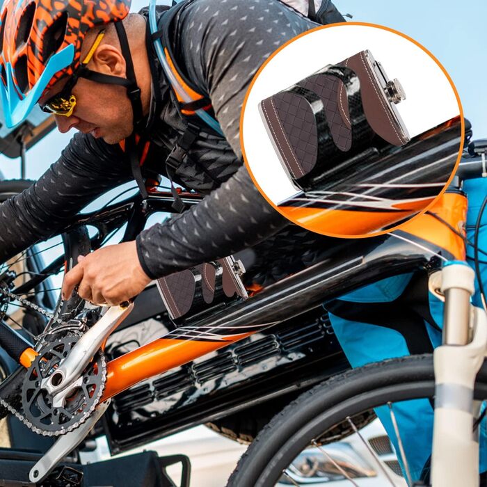 Чоловічий фляга LHD HOME 237 мл, шкіряна пляшка, подарунковий набір, нержавіюча сталь 304, з воронкою та шнапсобіками, чорний