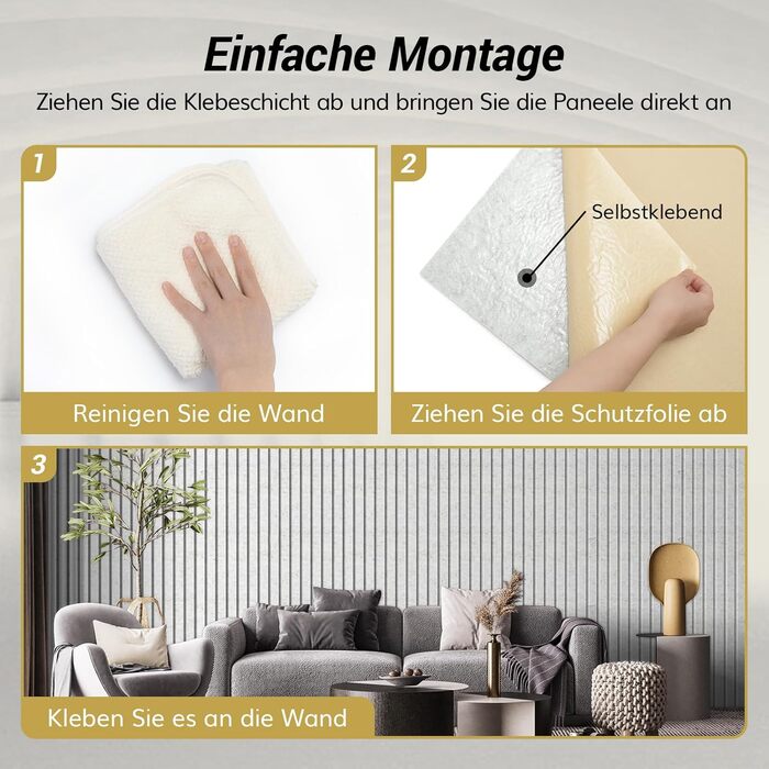 Акустичні панелі TONOR самоклеючі для звукоізоляції 120x60x1.9 см, шумопоглинаючі панелі для студії, офісу та дому, сірі (8 шт)