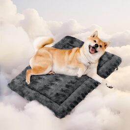 М'яка собача ковдра Mora Pets: зручна та миюча підстилка для собак великих, середніх та маленьких порід, 74 x 46 см, сірий колір