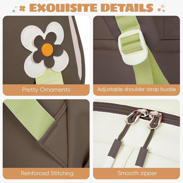 Шкільний рюкзак для дівчинки-підлітка 2025, для школи, гімназії, старшої школи, водонепроникний, для ноутбука 15.6