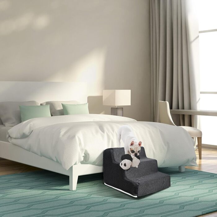 Сходинки для собак та котів, 3 сходинки, 30 см, антиковзкі, сірі