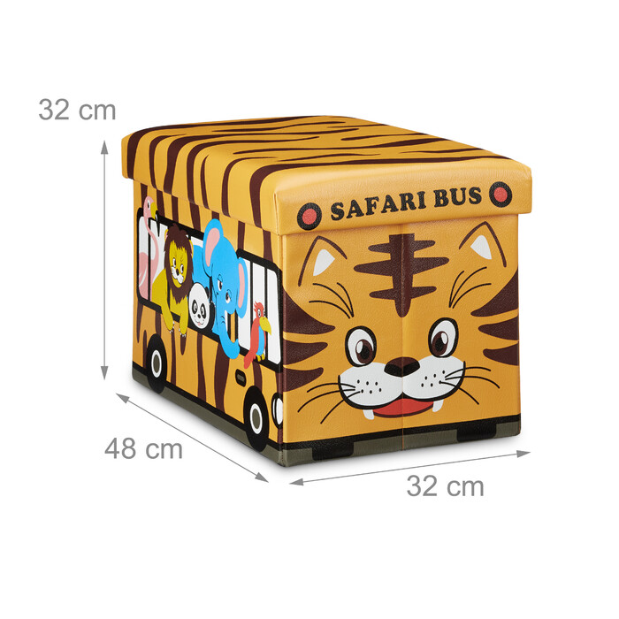 Relaxdays Foldable Toy Box with Storage Space