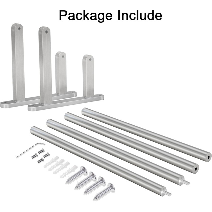 Тримач для рушників на стіну, 60 см, нержавіюча сталь, для ванної, спальні, кухні, щіткова нікель