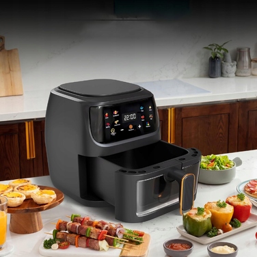 Аерофритюрниця Air Fryer 8л XL, Потужність 2400 Вт, 8 програм приготування