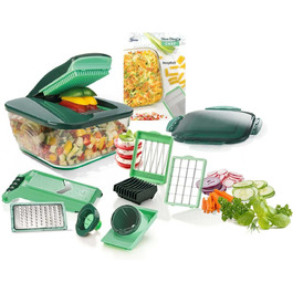 Набір Nicer Dicer Chef від Genius (15 частин): овочеріз, фруторіз, шинкувальник, подрібнювач, овочевий терт, мандоліна, зелень