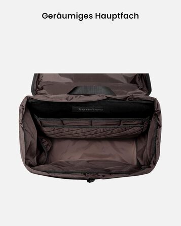 Tomtoc Laptop Backpack for Women and Men, Vintage Daypack Daypack Casual Backpack with 22 Liters for Everyday Use, Leisure, University, School, Classic Backpacks Fits 13-15.6 Inch Laptops, Black