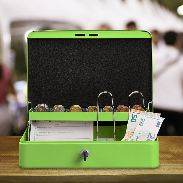 Cash Box з дошкою для підрахунку євромонет