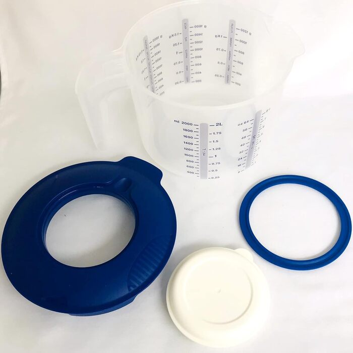 Tupperware Baking Mixing Bowl Measuring Cup Candy 2.0 L Mixing Bowl Baking Helper D216 dark blue white (plastic)