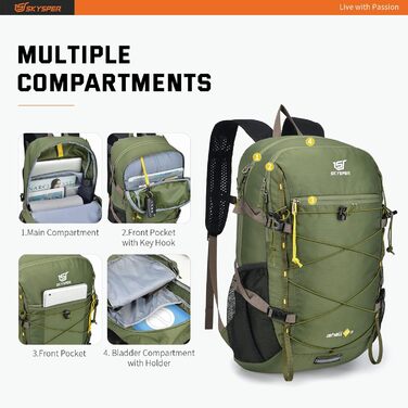 SKYSPER ISHELL 30 Foldable Backpack 30L Ultra-light Daypack Packable Daypack Waterproof Hiking Backpack Travel Backpack for Camping Outdoor Hiking Travel