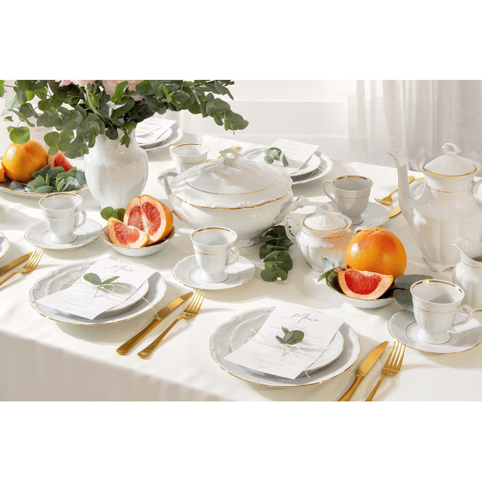 Обідній сервіс на 6 осіб, порцеляна Maria Teresa Konsimo, 12/44 елементи