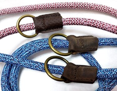Персоналізований поводок для собак або нашийник: регульований, з натуральної шкіри, зі старовинною латунною фурнітурою