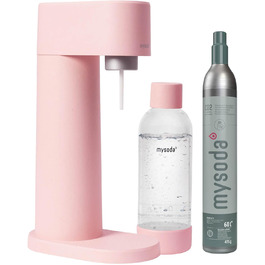 Газова машина Mysoda Pack Woody - рожева, з PET-пляшкою та CO2-циліндром