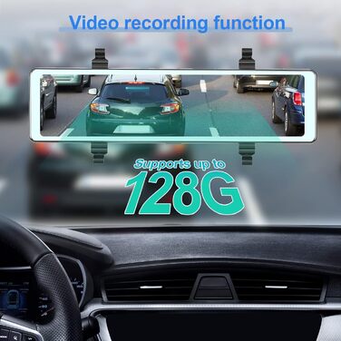 Автомобільний відеореєстратор Hodozzy з дзеркалом, Carplay, Android Auto, Bluetooth, 11.26
