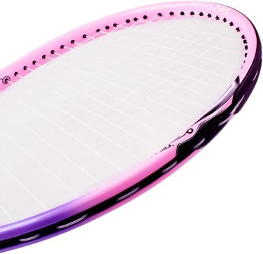 Senston Tennis Racket 19/23/25 Inch One-Piece Design with Tennis Bag, Overgrip & Vibration Dampener - Pink