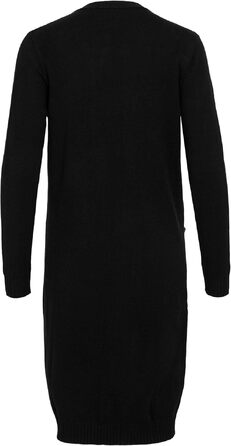 Жіночий кардиган Vila Viril Longline XXL чорний (Black) - в'язаний подовжений жакет