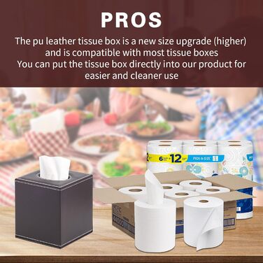 Скляна коробка для серветок прямокутна, органайзер для дому, ванної кімнати, авто, офісу, вінтажний дизайн (коричневий)