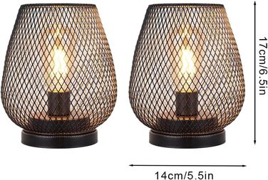 LED Ліхтар JHY DESIGN 2 шт. з металевого каркасу, акумуляторний, бездротовий, 17 см, індустріальний стиль, для дому та саду, декор, вечірка, чорний, з таймером