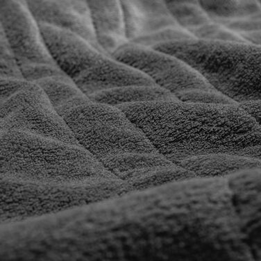 Електрична гріюча ковдра Sinnlein® з плюшу 160 x 120 см | з таймером, 9 температурних режимів, автовимкнення, цифрова панель керування, прання до 40°C, антрацит