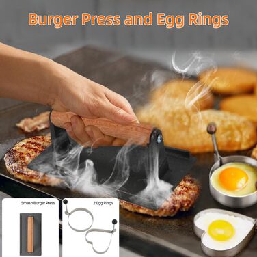 Набір аксесуарів для гриля на 40 предметів, сумісний з Camp Chef, включає шпатель, прес для бургерів, скребок, щипці та сумка для транспортування, ідеально для BBQ на відкритому повітрі