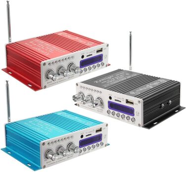 Міні Bluetooth Hi-Fi стерео аудіо підсилювач WINGONEER з бас-бустером, підтримка FM, MP3, TF, USB, DVD, 12V для авто і мотоцикла
