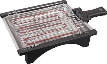 BQ95 Electric Grill, perfect for two people, smoke-free, odor-free, detachable grill with 2 height levels, stainless steel tray, healthy cooking with water [Energy efficiency class A]