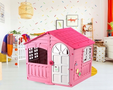 Дитячий ігровий будинок PalPlay з віконницями, кольоровий, 140x111x115 см