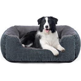 FURTIME Dog Bed, Large Dogs, Washable Fluffy Dog Basket, Non-Slip Dog Cushion, Anti-Anxiety Dog Bed for Large and Medium Dogs and Cats, 89x63x23cm (M(63x53x20cm))
