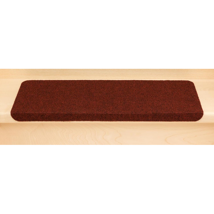 Ramon Rectangular Step Mats by Kettelservice-Metzker - Burgundy Color, No Plastic Corners