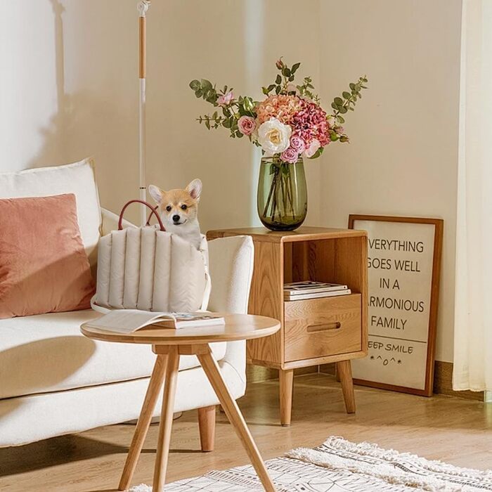 Автомобільний собачий лежак-сидіння для собак маленьких порід, 55x42x42 см, світло-хакі