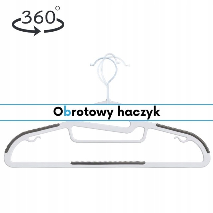 Пластикові вішаки Ogivo, білі, підвісні, 50 шт.