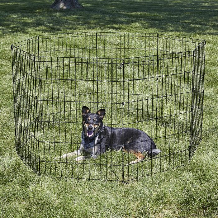 New World Dog Playpen - No Door, Black E-Coating, 61x76cm, 157x157x91cm