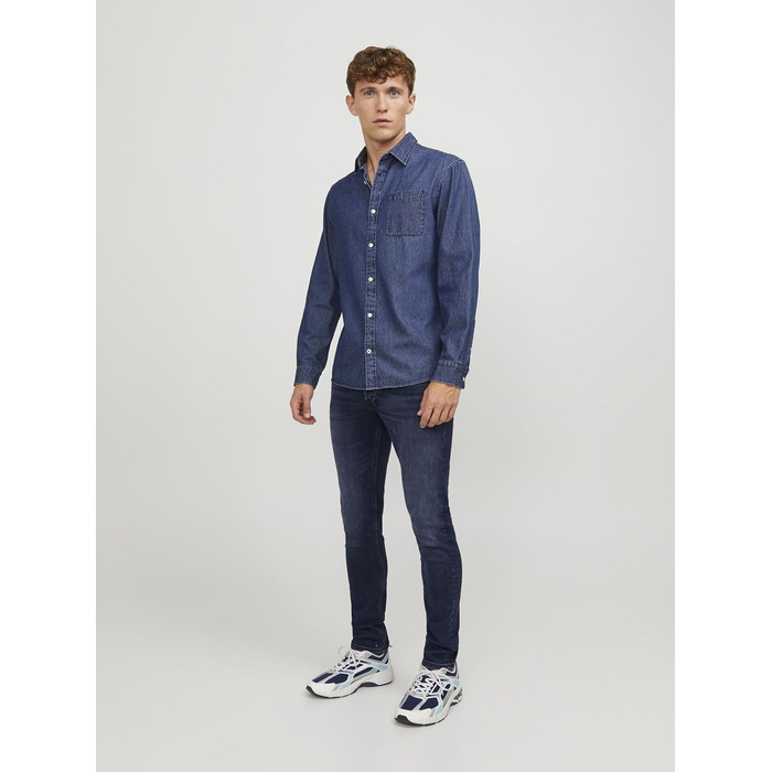 Джинси чоловічі JACK & JONES Jjiglenn Original AM 817 Noos (36W/32L, блакитний денім, класичний крій)