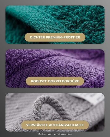 Набір махрових рушників 100% бавовна, 70x140 см, 600 г/м², Oeko-TEX, чорні, 2 шт.