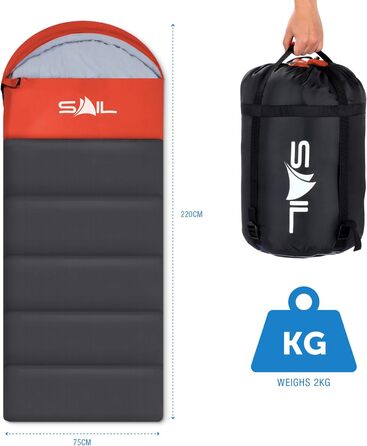 Спальний мішок SAIL Schlafsack One Оранжевий - 4 сезонний