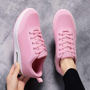 Жіночі кросівки Sisttke для активного відпочинку: легкі, дихаючі, на платформі, сітка, рожеві (38 EU)