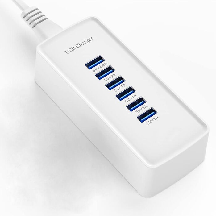 USB-зарядний пристрій 20 портів, портативна станція швидкої зарядки для iPhone, iPad, Samsung, Google, Xiaomi, Huawei та інших пристроїв