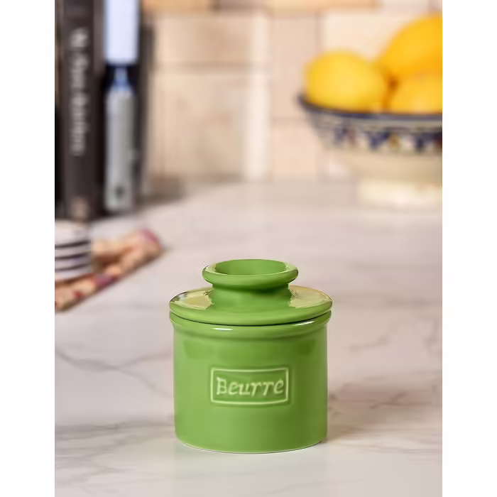 Butter Bell BB-CCLGS The Original Crock by L. Tremain, Cafe Retro Collection – Lime Green, Ceramic, Light Green