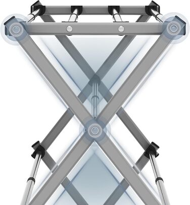 Складаний сушильник для білизни з 11 перекладинами, 3-ярусний, сірий та білий