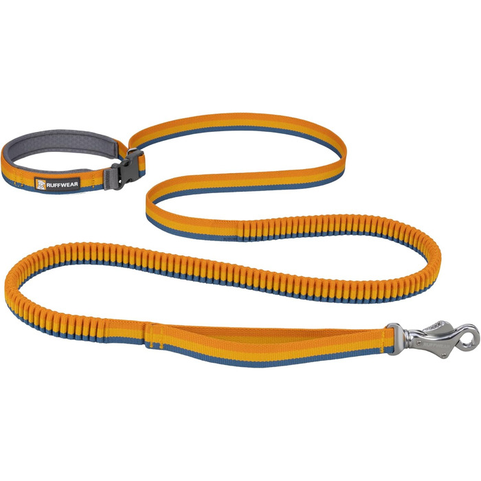 Ruffwear Roamer Bungee Dog Leash for Running, Cycling, or Hiking, Can Be Used with or Without Hands, Yellow Snow, 7.3-11ft