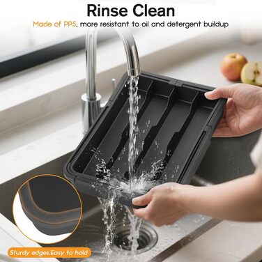 Органайзер для столових приборів розширюваний, для шухляд, 4-7 секцій - ідеальне зберігання в кухні