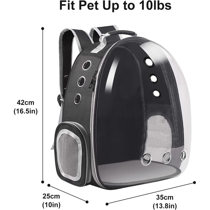 Трансформер-переноска для котів та собак, рюкзак-переноска, чорний