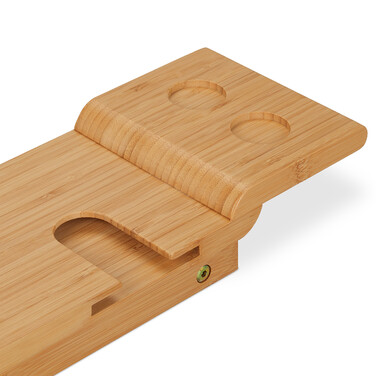 Relaxdays Bamboo Bathtub Caddy with Feet