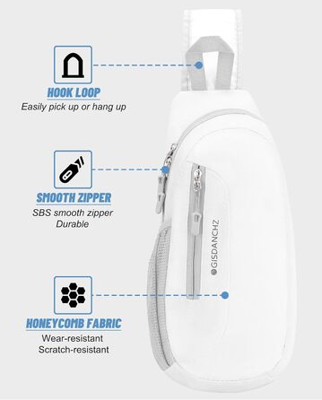 Чоловіча/Жіноча нагрудна сумка-слінг, поясна сумка, водонепроникна, для подорожей, спорту, повсякденного використання, біла