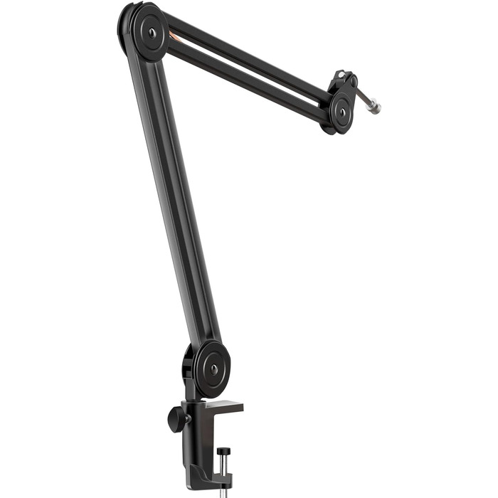 Кріплення для мікрофона FIFINE, регульований штатив, адаптер 3/8' - 5/8', кліпса для мікрофона, 3 кабельних стяжки, білий (чорний)